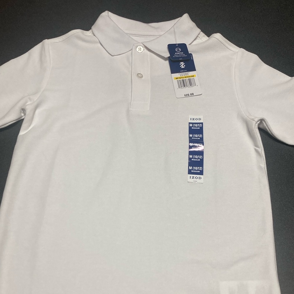 NWT White Izod polo shirt
